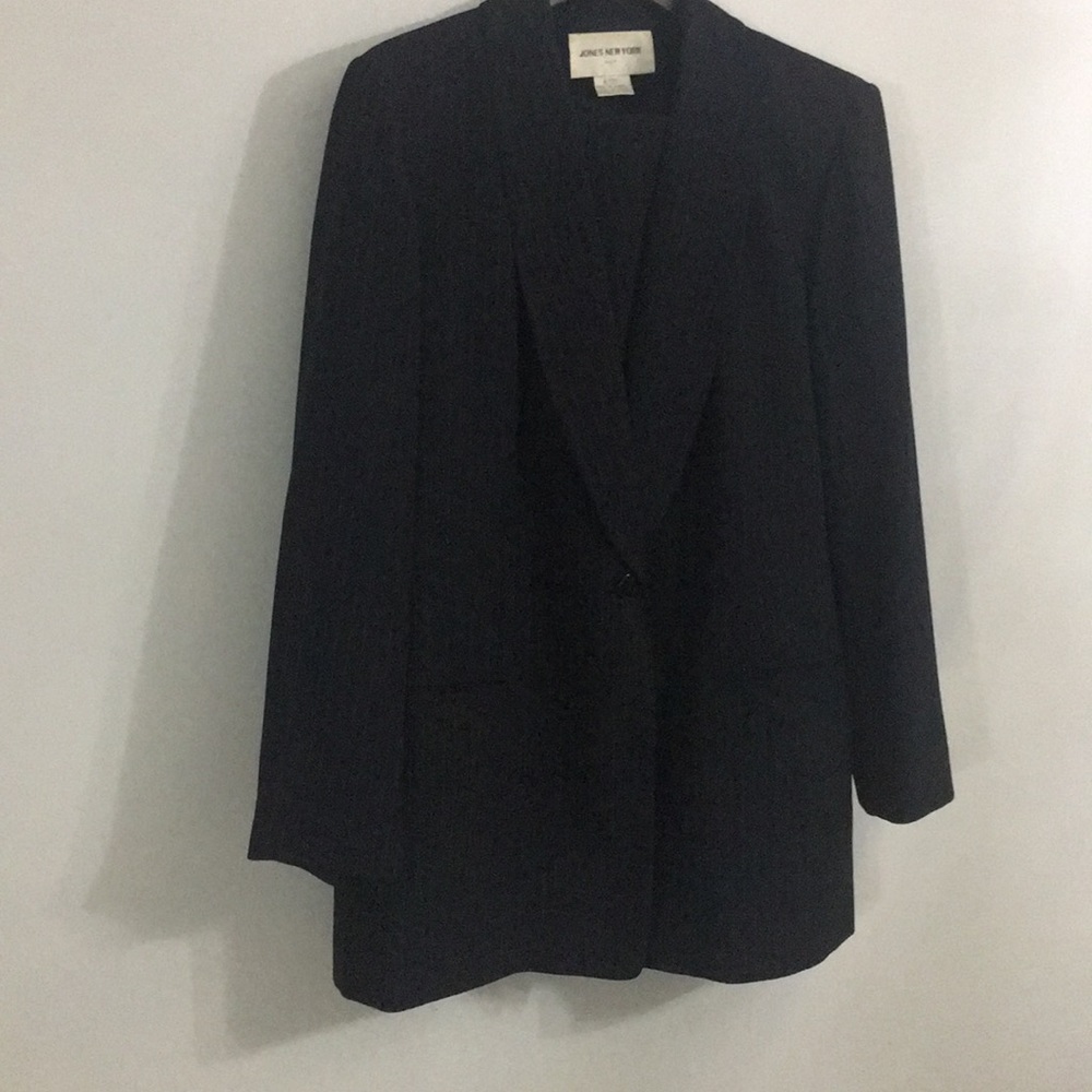 Navy blue with white stripes pant suit
